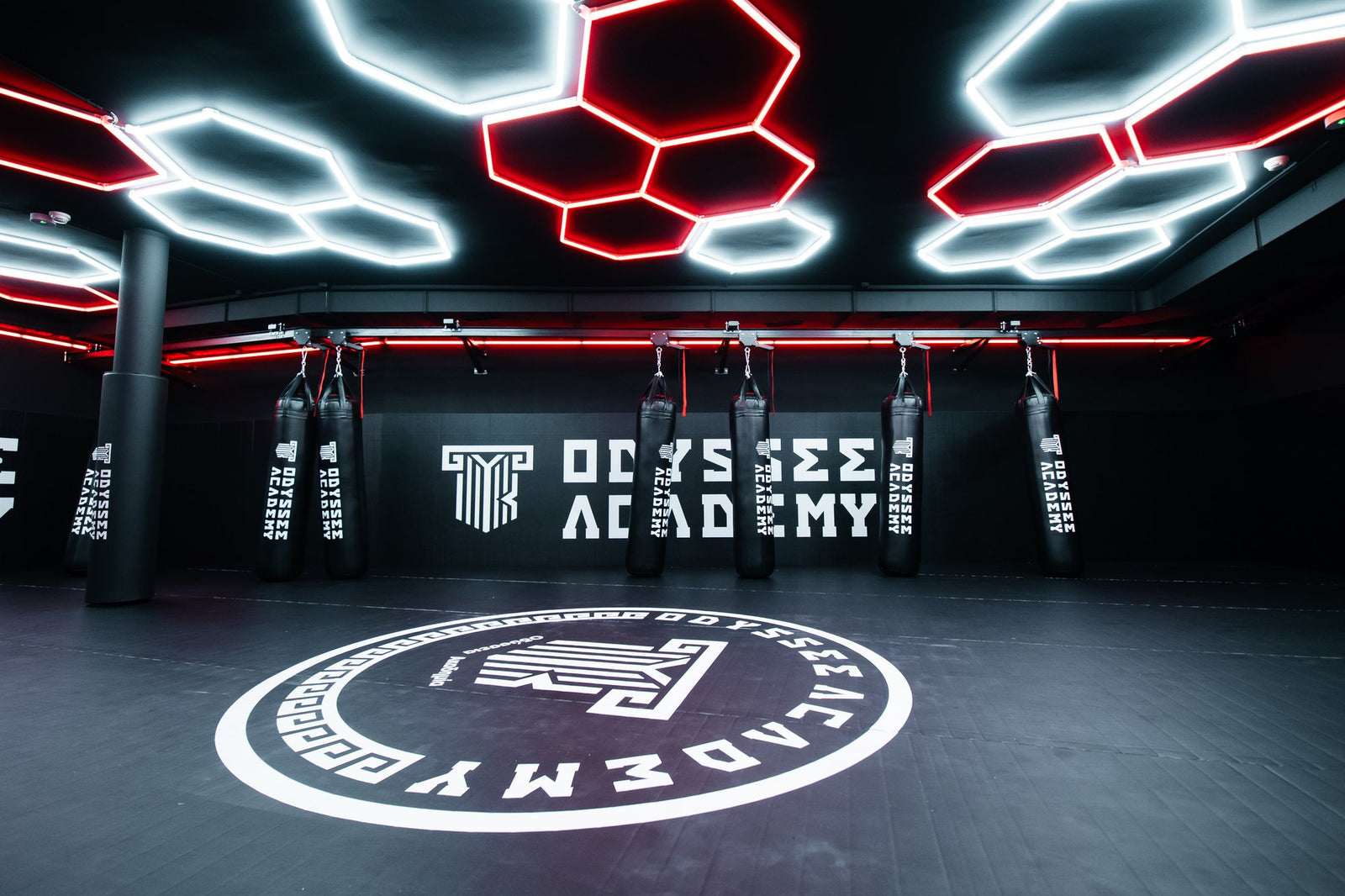 La salle de sacs de frappe d’Odyssée Academy