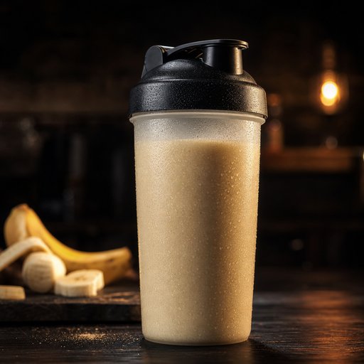 Shaker whey vanille-banane