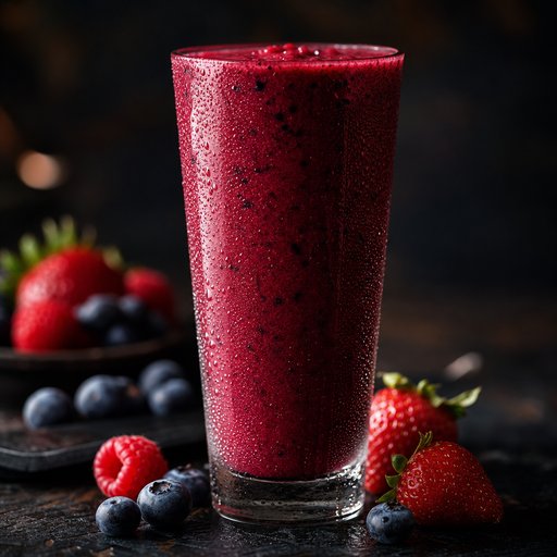 Smoothie fruits rouges et yaourt grec